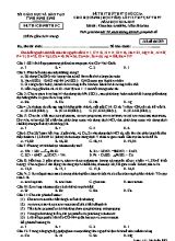 Đề thi thử THPT Quốc gia cho học sinh Lớp 12 THPT, BT THPT môn Hóa học - Mã đề 009 - Năm học 2016-2017 - Sở GD & ĐT Ninh Bình (Có đáp án)